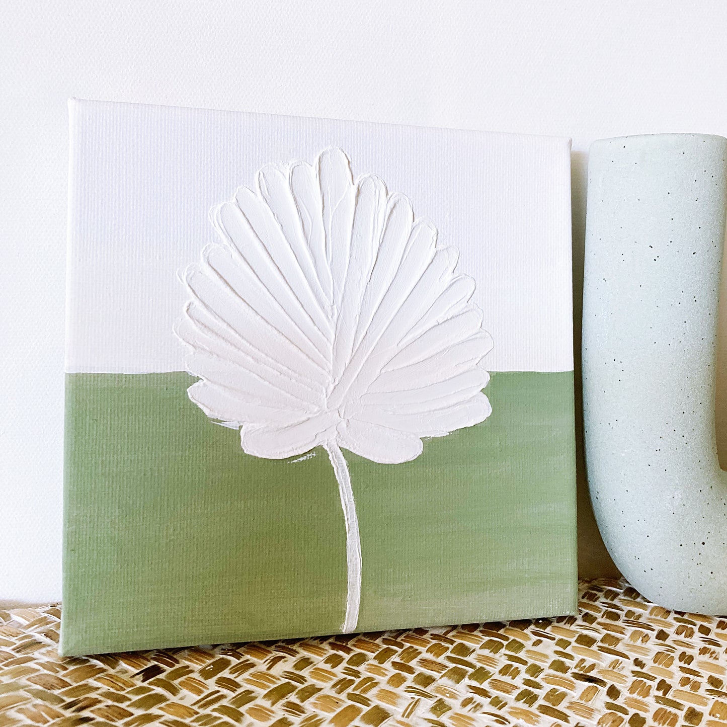 Mini Textured Leaf Canvas