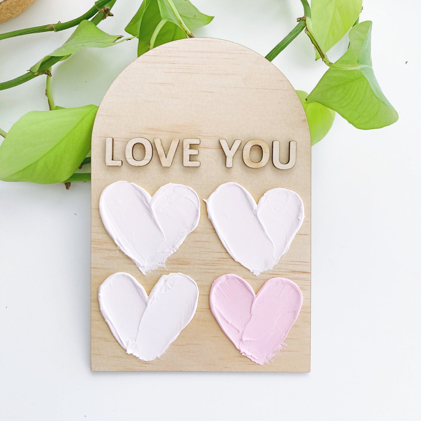 MINI Love you Heart Arch Plaque