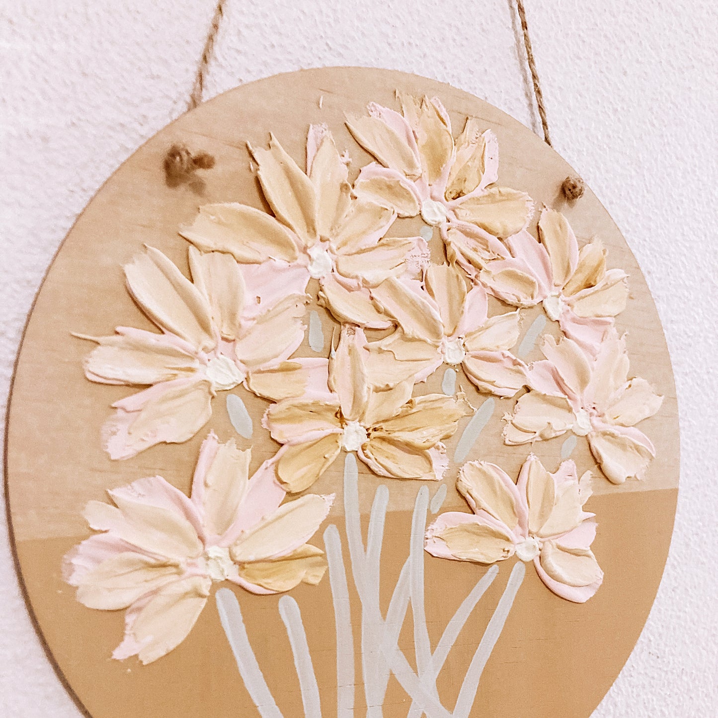 Floral Timber Plaque