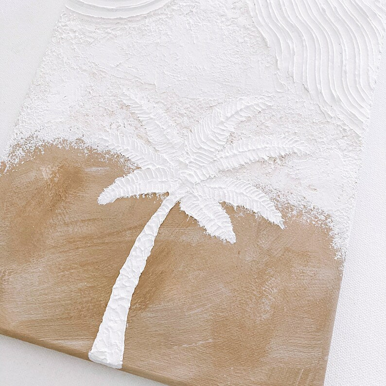 Palm Tree Multi Textured Canvas