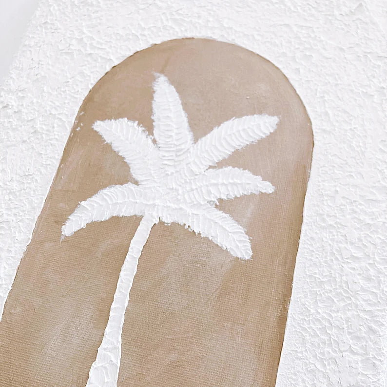 Palm Tree Arch Multi Textured Canvas