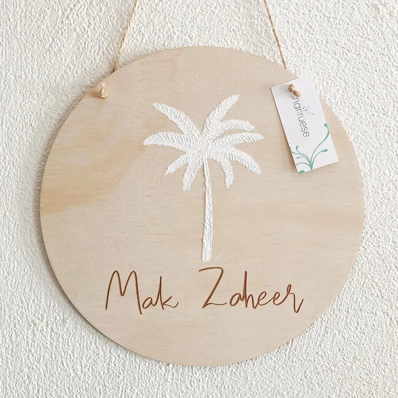 Personalised Palm Tree Plaque