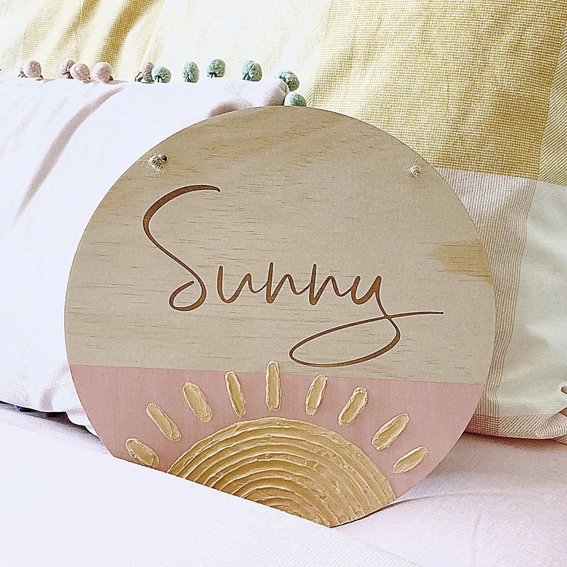 Personalised Textured Sun Plaque