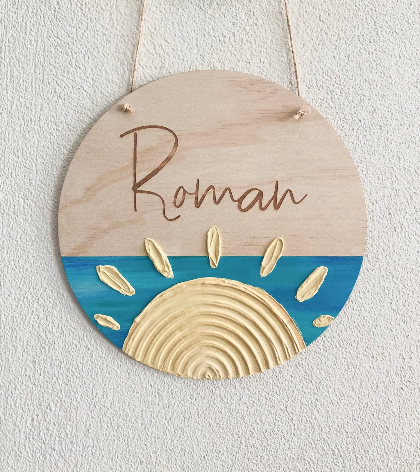 Personalised Textured Sun Plaque
