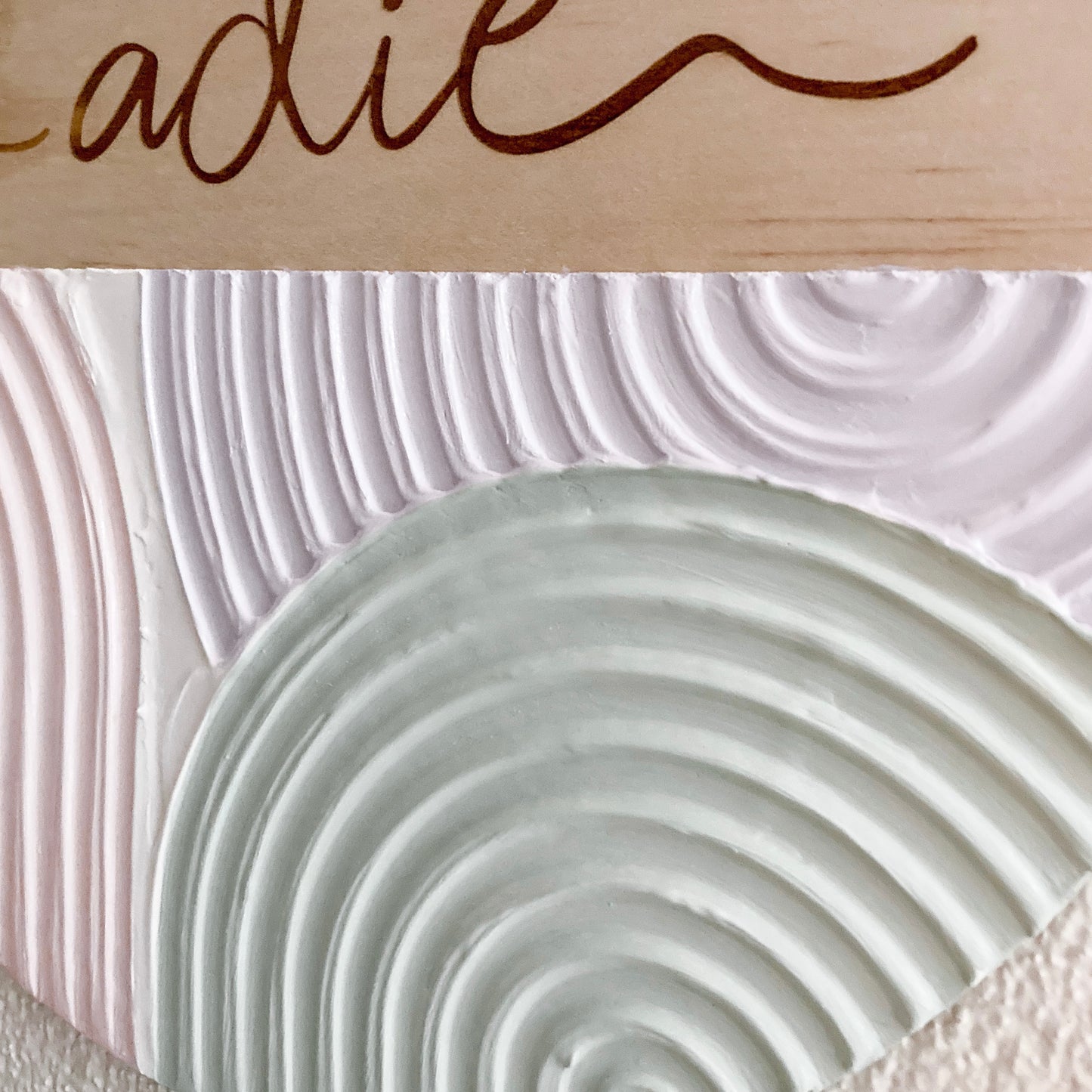 Personalised Textured Rainbow Plaque