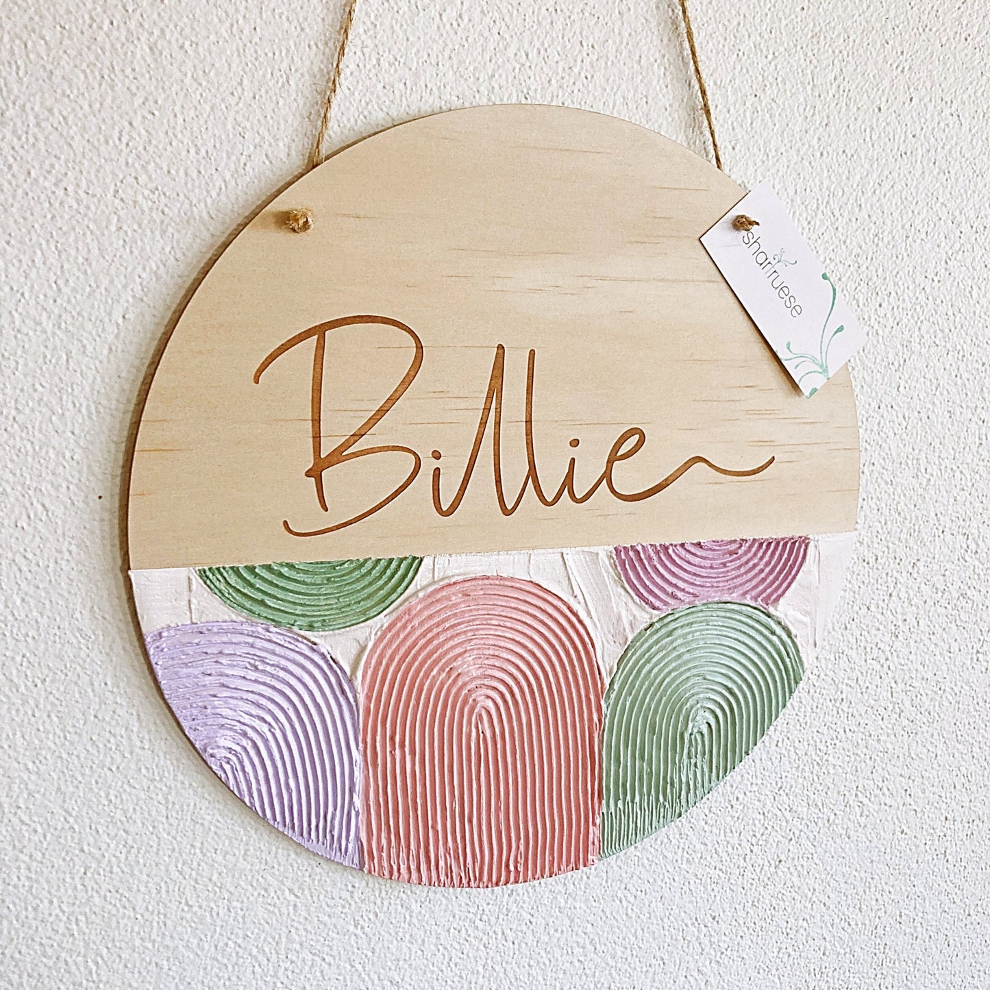 Personalised Textured Rainbow Plaque