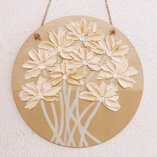 Floral Timber Plaque