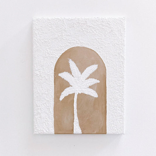 Palm Tree Arch Multi Textured Canvas