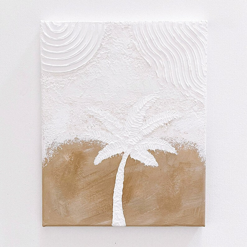 Palm Tree Multi Textured Canvas